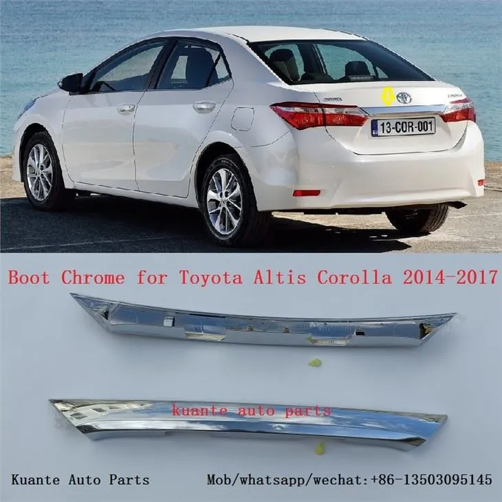 Clúdach Lid Trunk Geata Cúil Chrome 76801-02E70 Feistiú Do Toyota Corolla 2014-2017